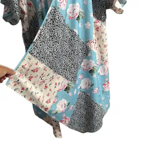 Kimono with floral print Blue Size XXL thumbnail 5