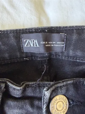 Zara Black Mini Flare Cropped Jeans thumbnail 3