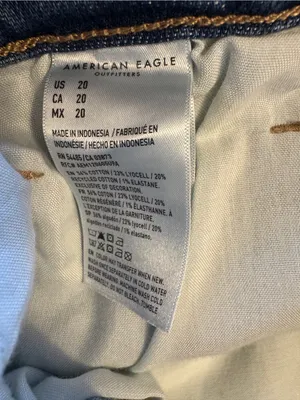 NWT American Eagle Outfitters Mom Shorts Blue Denim Size 20W Super High Rise thumbnail 7