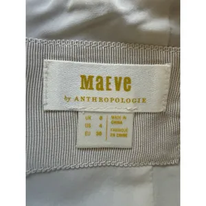 Maeve Anthropologie 90s Faux Leather Cream Mini Tank Dress Classic Minimalist thumbnail 9