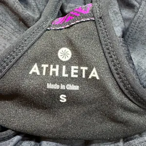 Athleta Printed Coastline‎ Black Strap Shelf Bra Swim Dress Small Summer Beach thumbnail 5