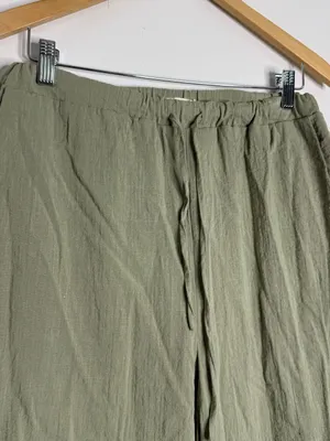 Tularosa Linen Blend Green Jogger Pants Size Medium Revolve thumbnail 3