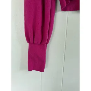 Wilfred Aritzia Magenta Merino Wool Cotton Cropped Turtleneck Sweater Medium thumbnail 3