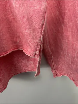 T.La Pink Garment Dyed 1/4 Zip Hoodie Sweatshirt Womens Size Large thumbnail 3
