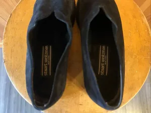 Stuart Weitzman Women's Black Suede Slip On Loafers Shoes Size 8 thumbnail 5