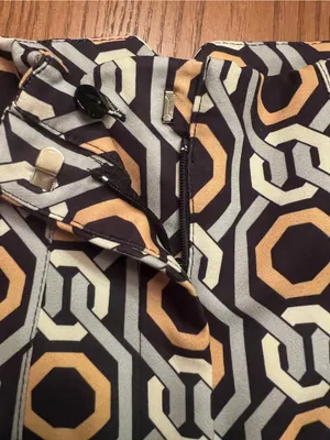ZARA‎ Geometric Interlocking Chain Print High Rise Ankle Pants Size Small thumbnail 9