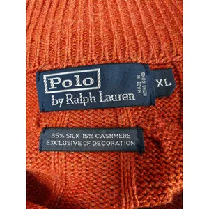 Men’s Polo Ralph Lauren Cable Knit Quarter Zip Orange XL thumbnail 4