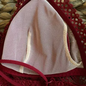 Victoria’s Secret Wine Red Lace Padded Bralette thumbnail 5