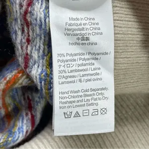 J Crew Fair Isle Sweater Retro 70s-Inspired Womens XS Lambswool Blend​ thumbnail 8