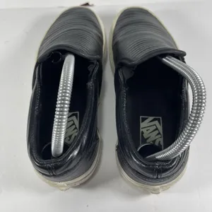 Vans Classic Slip-On Moto Leather Black Quilted Shoes - Women's 7 / Men's 5.5 thumbnail 5