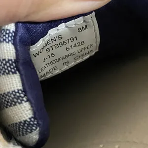 Sperry Women's Topsiders Women's 8M Blue Leather/Linen Canvas Close Toe Shoes thumbnail 13