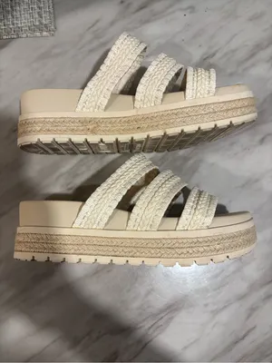 MIA Braided Platform Sandal in Ivory thumbnail 3