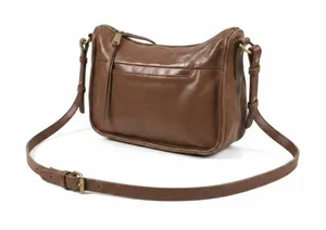 HOBO VTG Leather Crossbody Bag Brown Timeless Everyday Travel Work Minimalistic thumbnail 1