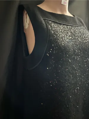 Loft Women’s Black Sequin Front Shift Dress SZ 8 NWT thumbnail 5