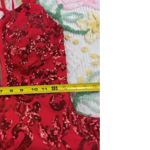 Pomuyoo Red Sequin Lace Up Back Mini Dress Party Cocktail Formal Gown 5y thumbnail 5