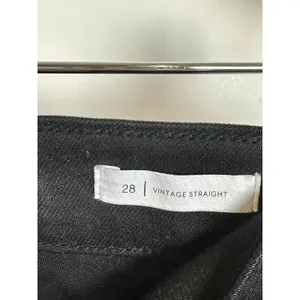 BLDWN Jeans Women 28 Black Vintage Straight Raw Hem Denim 24DU221008 thumbnail 5