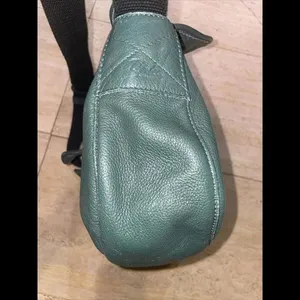 Urla Paris Green Pebble Leather Crossbody‎ Slouchy bag thumbnail 9