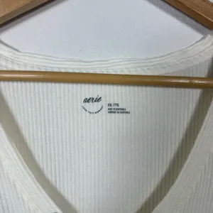 Aerie Women’s Cozy Ribbed Knit Henley in Ivory Size XXL thumbnail 7