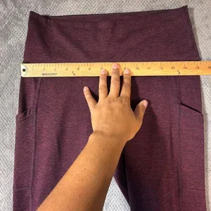 Aerie Chill Play Move Leggings Large Regular Burgundy Marled High Rise Pockets thumbnail 6