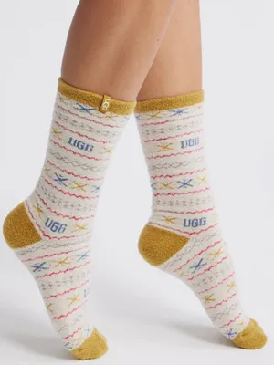 UGG Leslie Graphic Crew Sock thumbnail 1