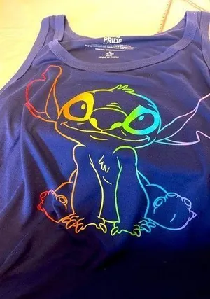 STITCH DISNEY PRIDE COLLECTION TANK TOP M (8-10) Purple thumbnail 1