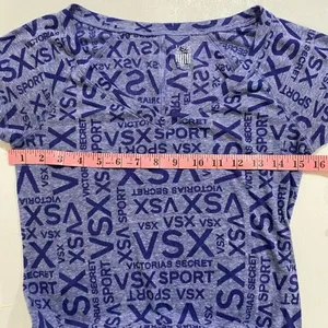 Victoria’s Secret VSX Sport Sexy Sport Blue Logo Print Tee Shirt Size XS thumbnail 4