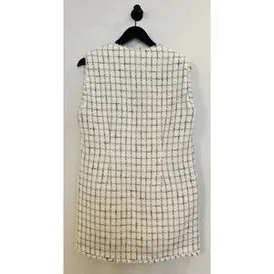 ANINE BING Janet Tweed Dress in White Plaid Size Medium NWT thumbnail 8