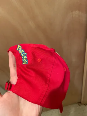 Pokémon VTG 90’s Ash Ketchum Embroidered Strap Back Hat Cap Charizard Pikachu! Has some dents no flaws thumbnail 5