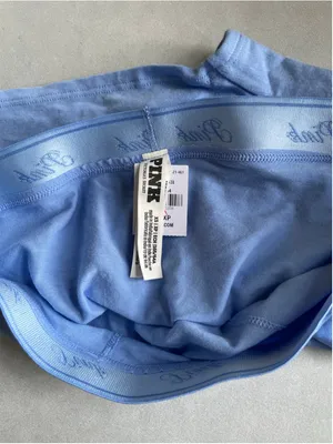 Women's Victoria's Secret PINK Boxer Briefs XS Blue Hot Dog Print thumbnail 3