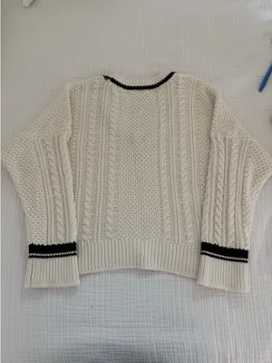 Abercrombie Sweater Knit Cable Cream thumbnail 3