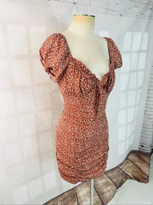 Lulus Pink Reason to Be Dusty Floral Print Off-the-Shoulder Mini Dress Size XS thumbnail 3