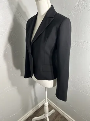 Laundry By Shelli Segal Black Lace-Up Back Blazer thumbnail 5