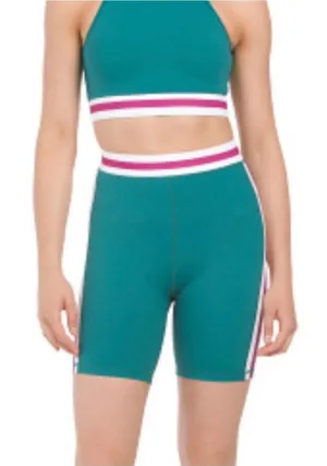 Wilo The Label Green Biker Shorts/Tank Top Set Women’s Small thumbnail 1