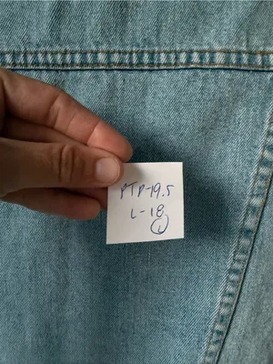 VTG Y2K SHE SAID Denim Vest Jacket Light Blue Light Wash Barn Vest Cotton L thumbnail 10