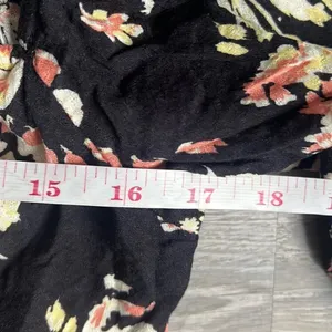 NEW Free People Hilary Printed Keyhole Top Black Combo thumbnail 10