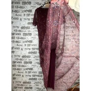 Coldwater creek | women maroon layered dress floral thumbnail 4