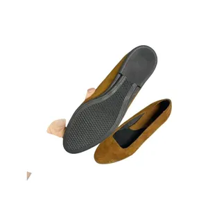 Lands End Womens Vintage Brown Suede Leather Slip‎ On Flats Loafers Shoes sz 7W thumbnail 3