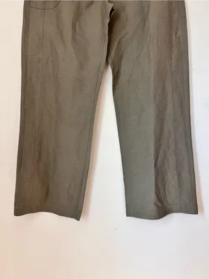 Sandro Gray Linen Blend Straight Leg Trousers Women's Size 8P Petite Lightweight thumbnail 4