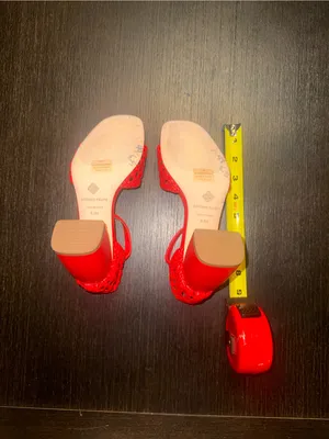 Antonio Melani Sandals Women Leather Coral Size 6.5 Block Heel Ankle Strap thumbnail 9