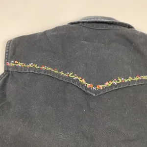 Vintage‎ Banana Republic Vest Womens Large Western Pearl Snap Embroidered Floral thumbnail 10