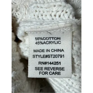 Moon & Madison Knit Hooded Zip Sweater in Off-White L 12-14 EUC thumbnail 3