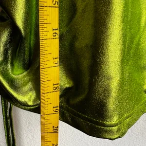 Green Metallic Rave Top, Y2K, Cyber, Festival, Clubwear, Futuristic,‎ Small thumbnail 4