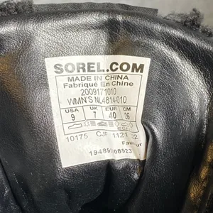 Sorel Brex‎ Boot Lace Women's Sz 8.5 Black White Waterproof Shearling Chunky NWT thumbnail 11