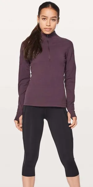 Lululemon Toasty Tech 1/2 Zip, Black Cherry thumbnail 1