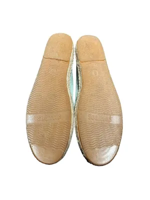 Soludos Flamingo Embroidered Chambray Espadrilles Size 8 thumbnail 4