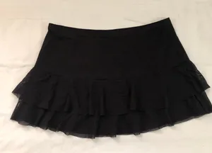 Y2K Whimsygoth micro mini ruffle skirt Measurement in pics (stretch) thumbnail 1