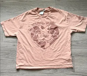 Disney Blush Mickey & Minnie Heart Tee Size Medium thumbnail 1