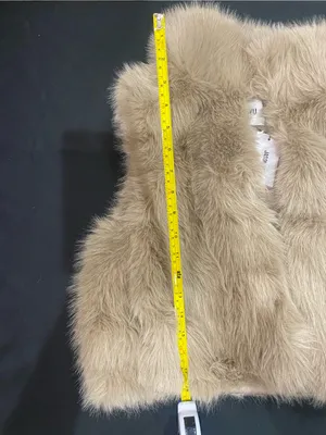 Jason Wu Women’s Cream Faux Fur vest thumbnail 4