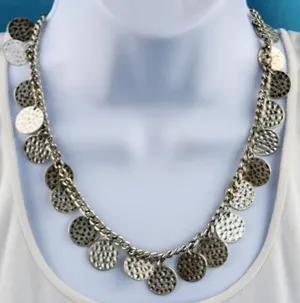 Premier Designs Multicolor Layered Beaded Charm Statement Necklace Silver Tone  thumbnail 8