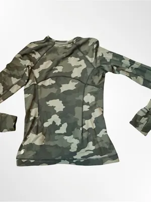 Lululemon It’s Rulu Run Long Sleeve Shirt | Olive Camo | Size 2 thumbnail 16